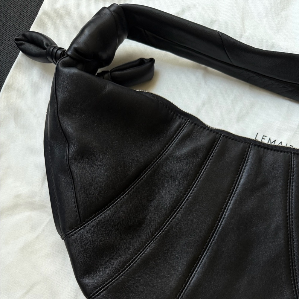 Lemaire Fortune Croissant Bag - Black - Picture 14 of 15